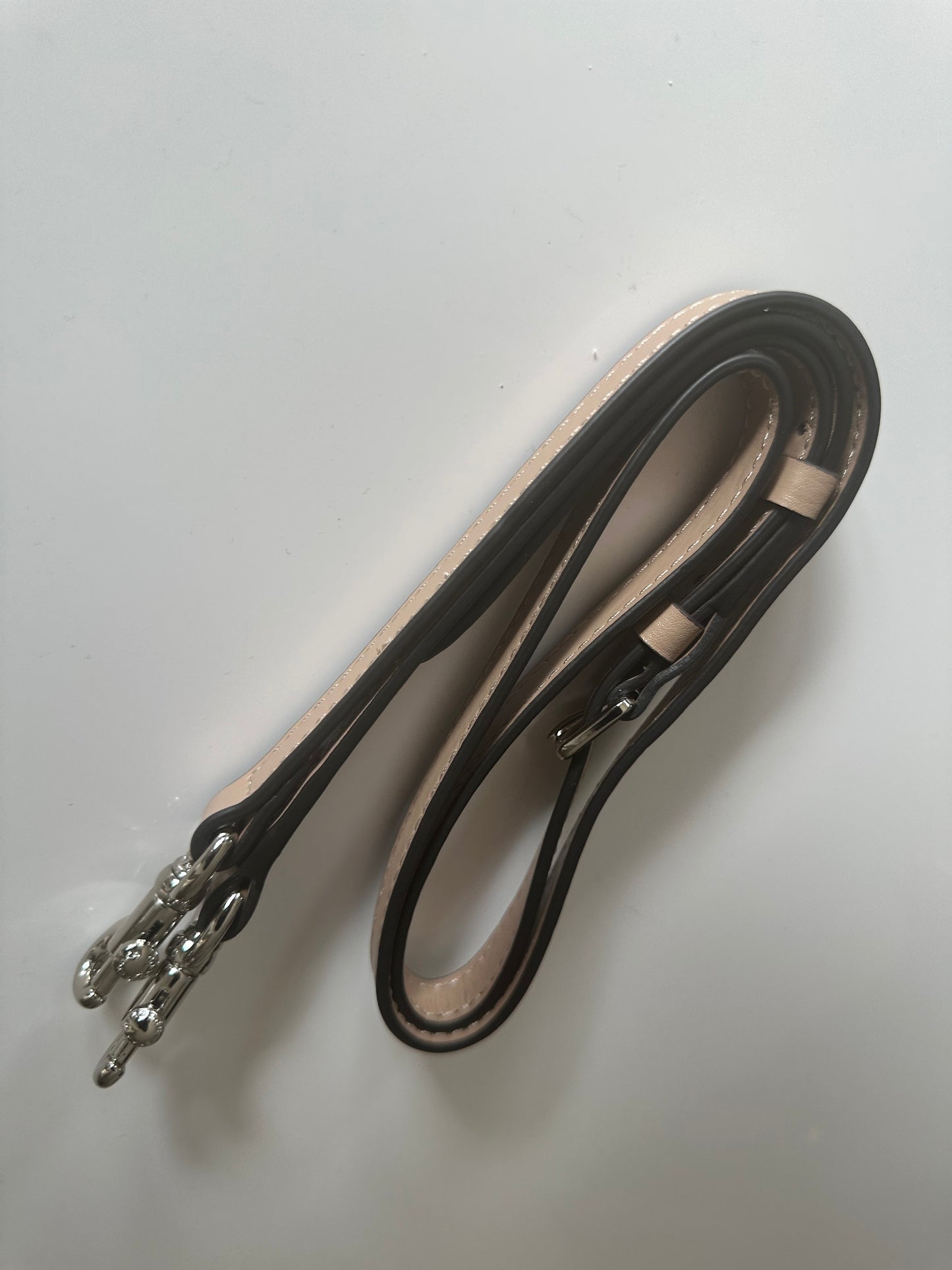 Silver brown Beige Teri Coach Shoulder Handbag
