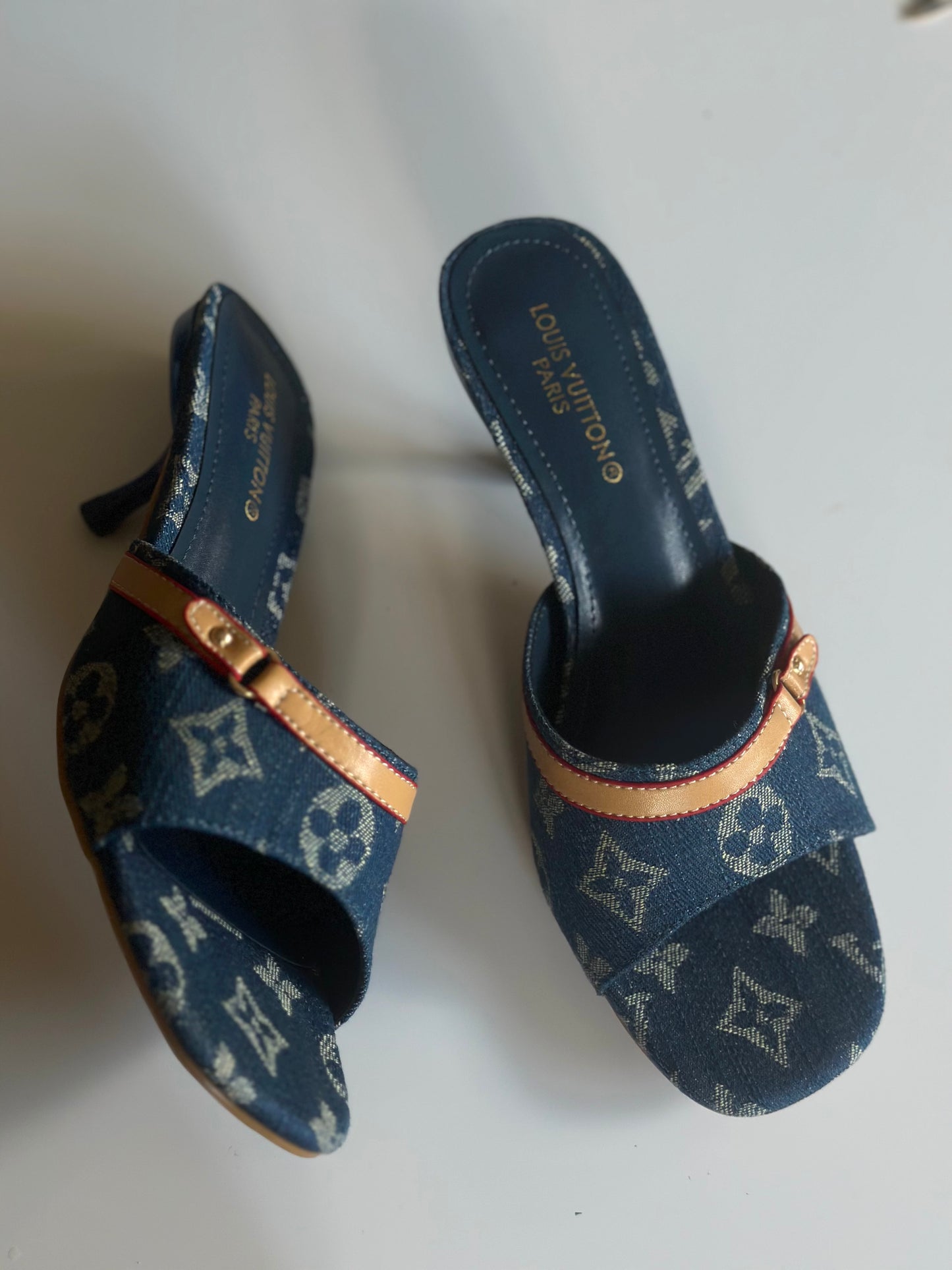 90s Style Denim heels