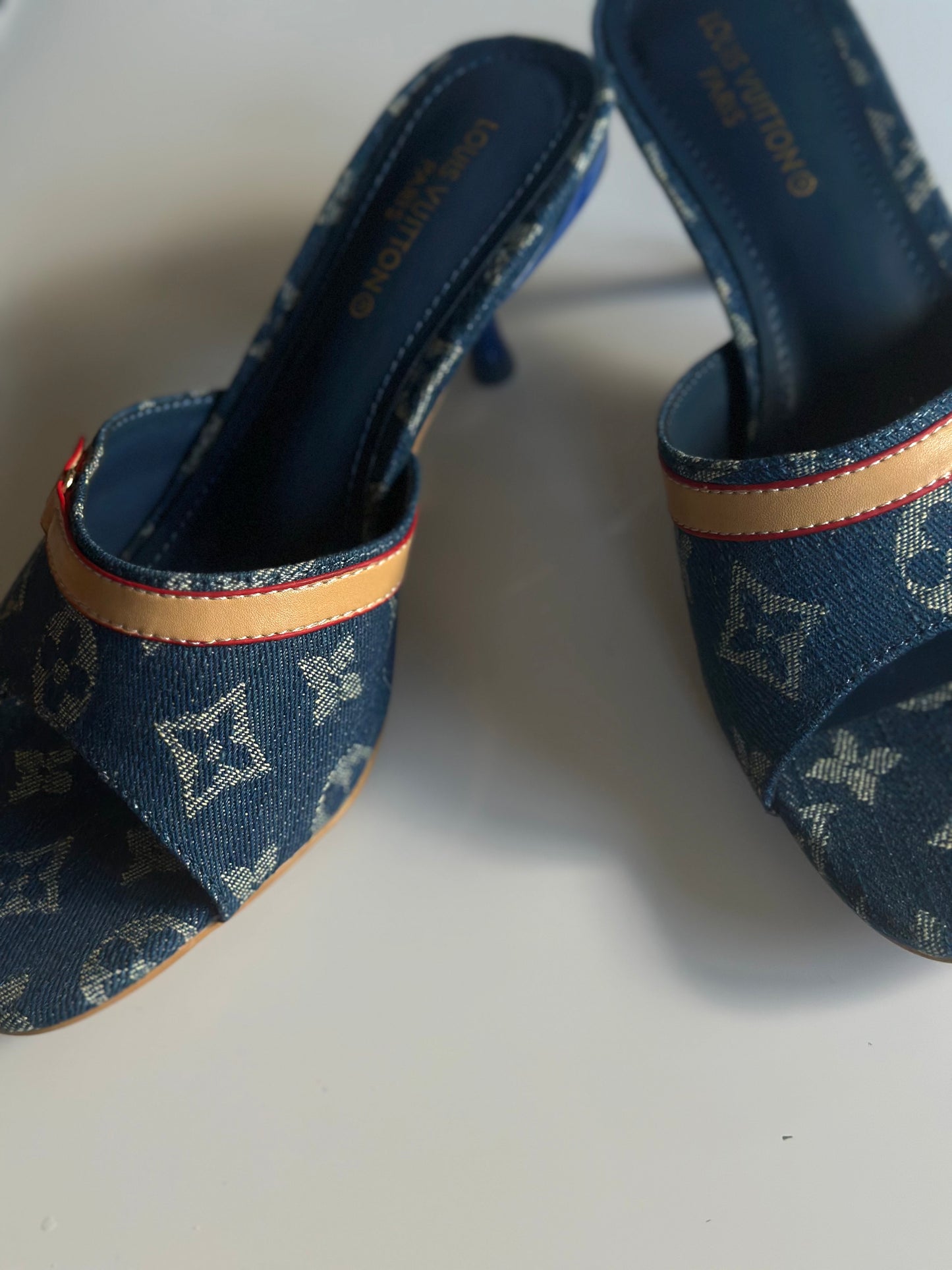 90s Style Denim heels