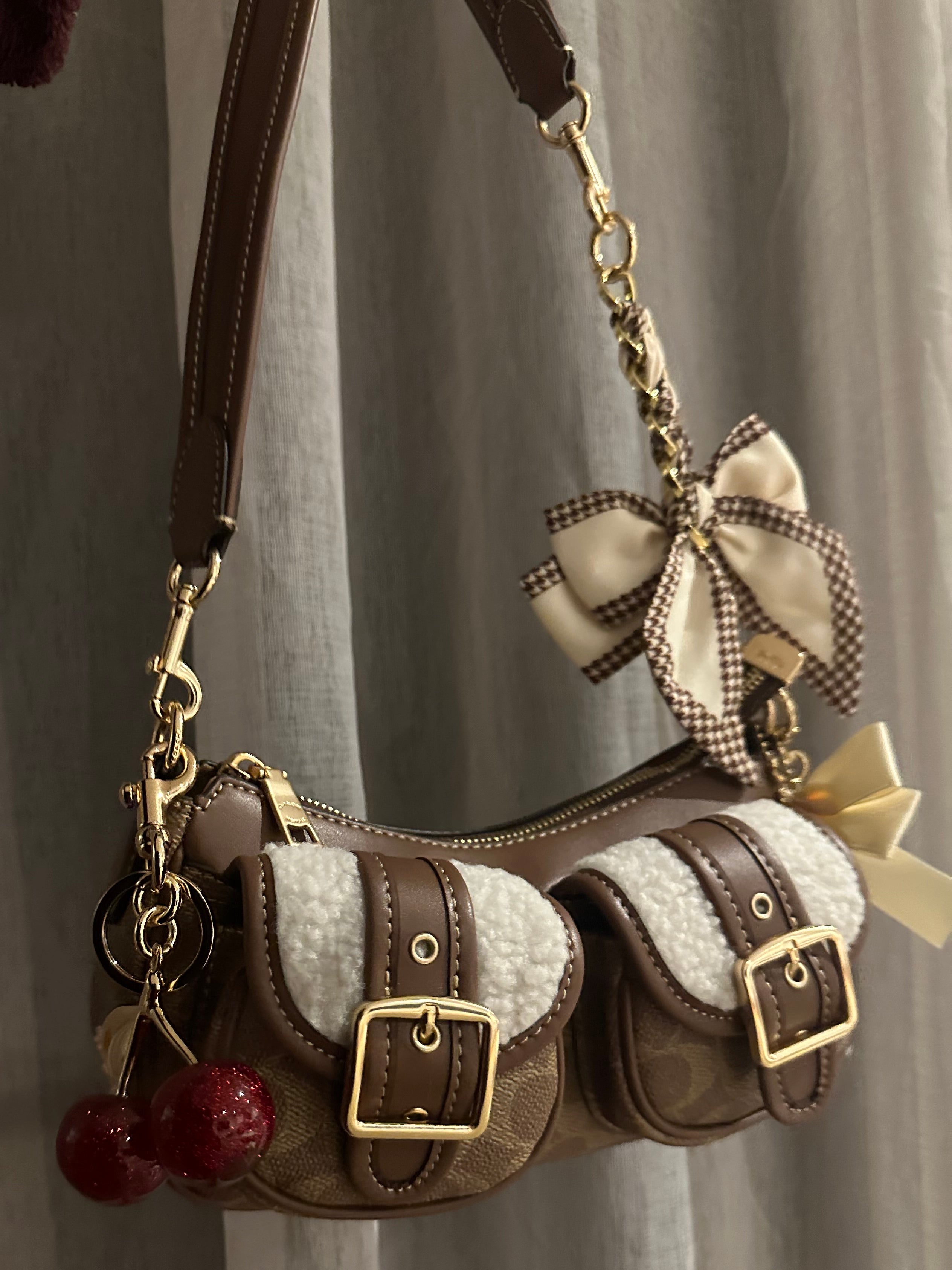 Ashton Shoulder Bag-Denim Brown