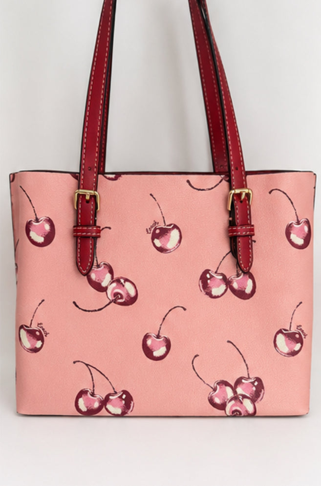 Cherry Tote Coach Shoulder Handbag
