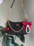 Signature Canvas Chain Shoulder Bag – Brown and Black