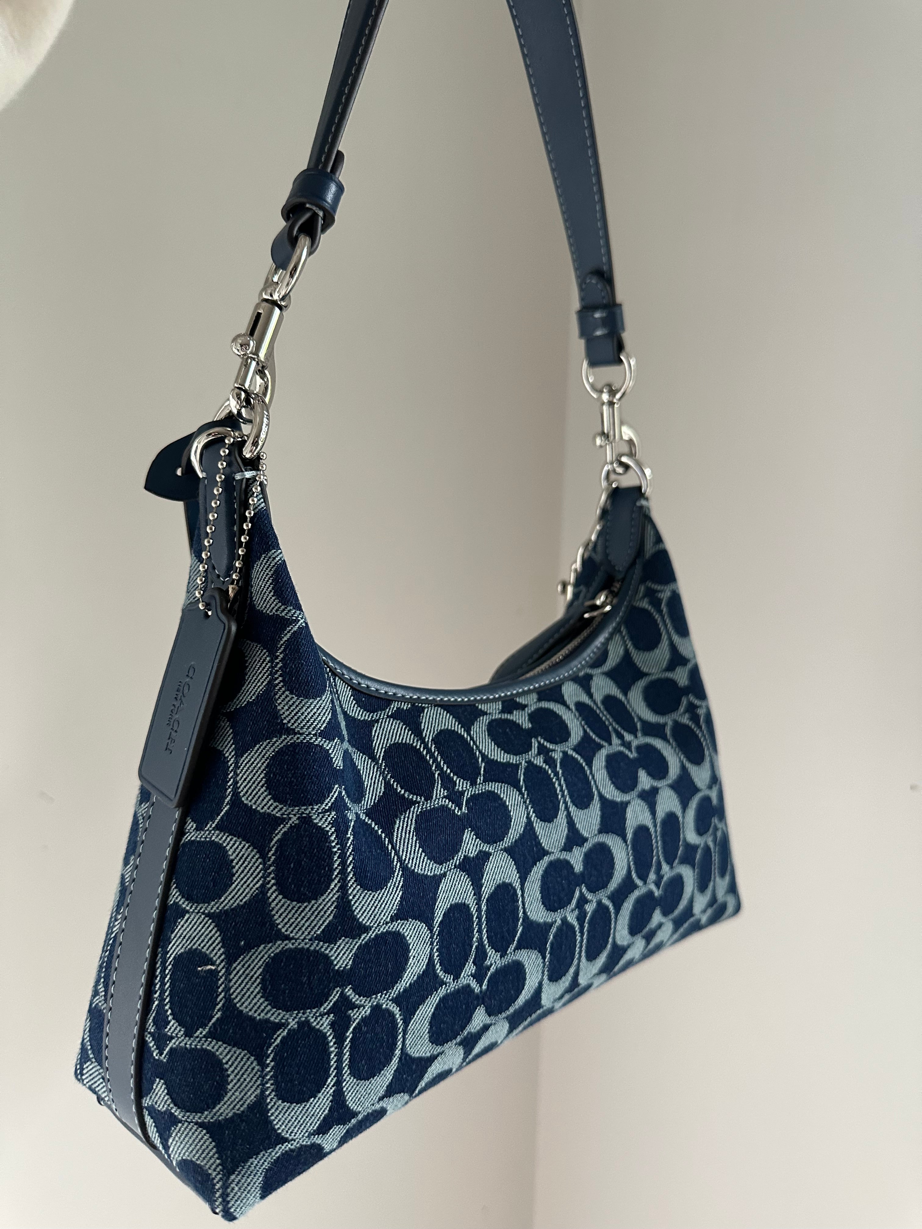 Juliet Shoulder Bag-Denim Jacquard