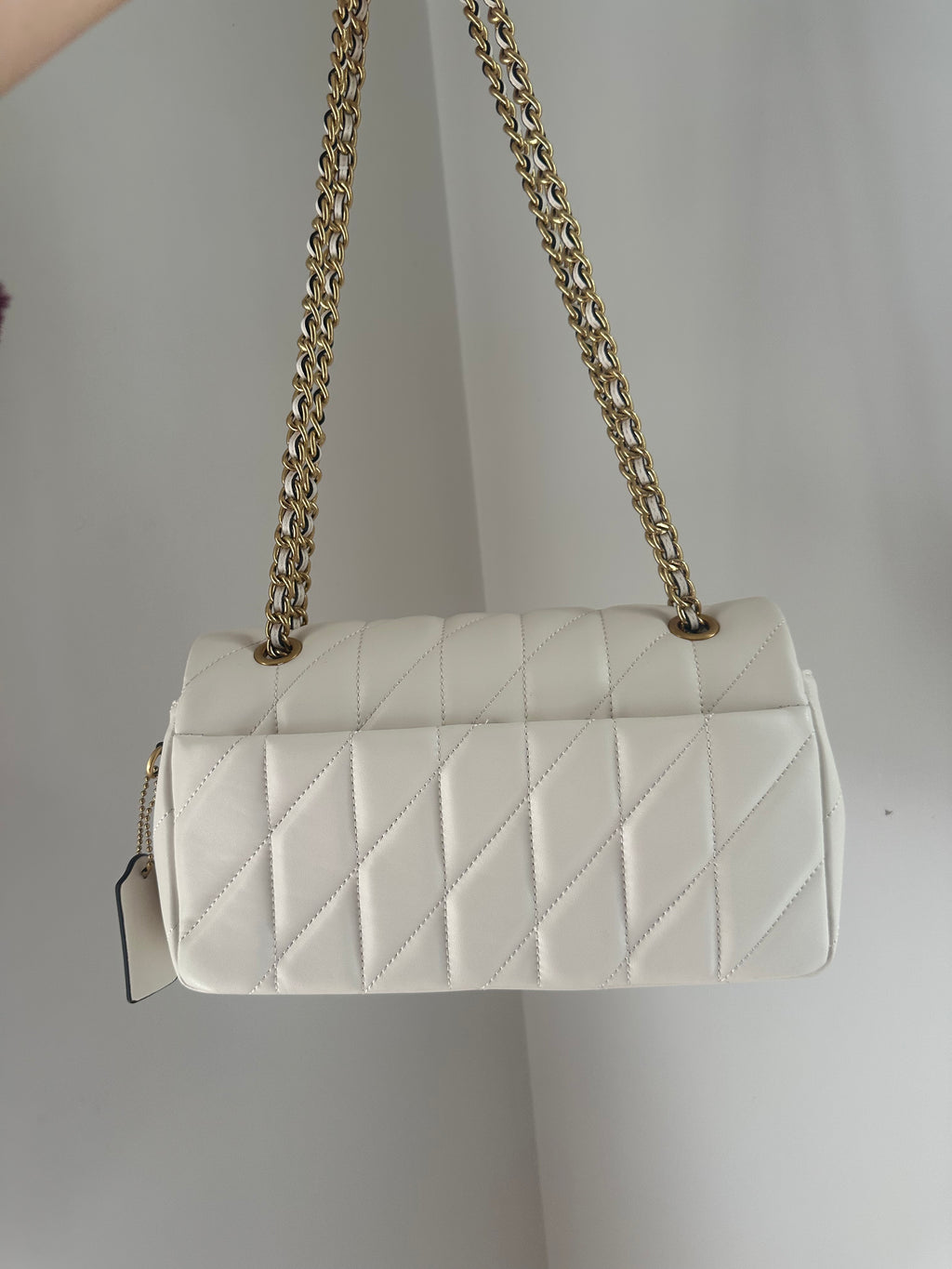 White leather Tabby 26 Bag