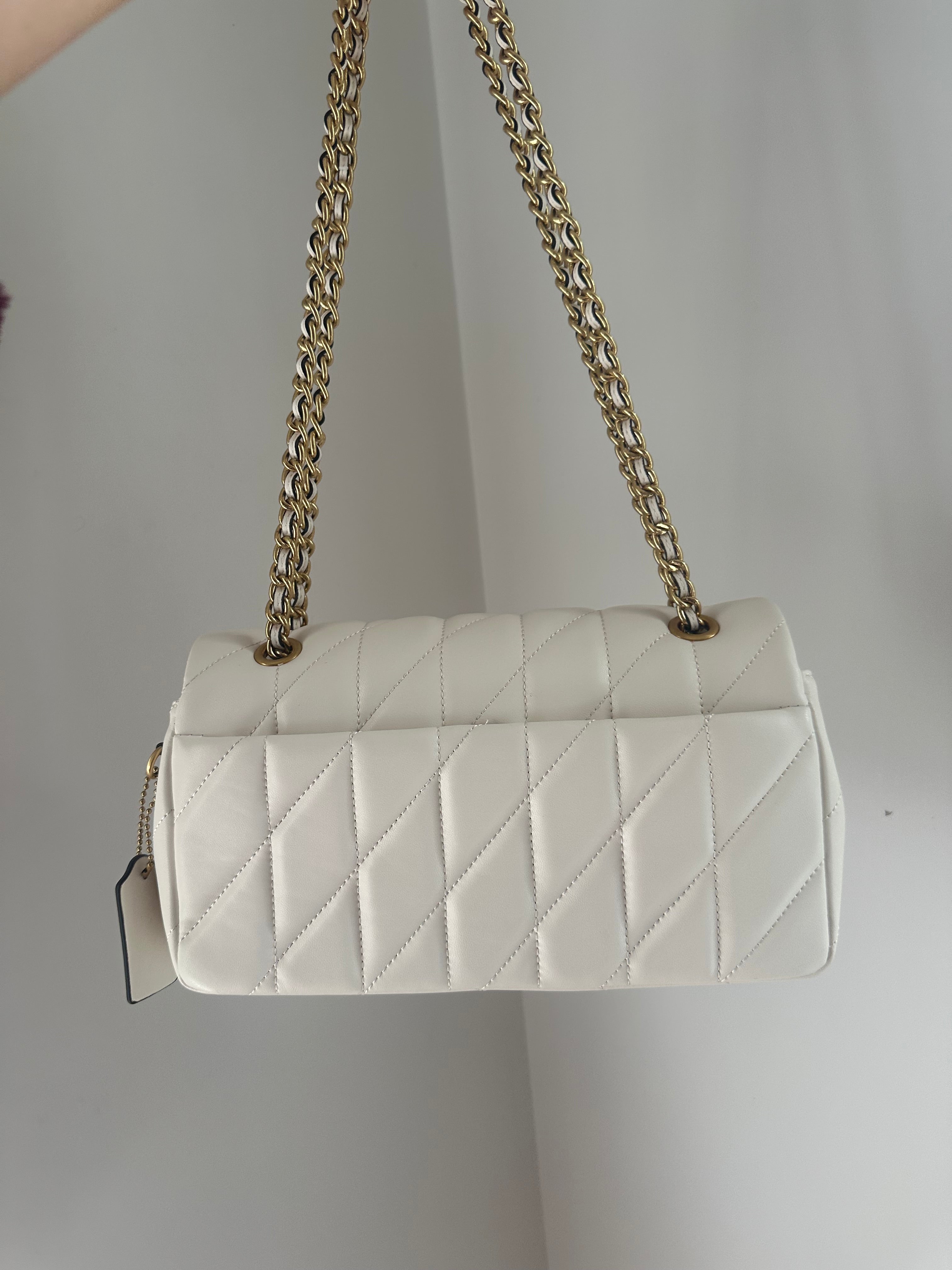 White leather Tabby 26 Bag