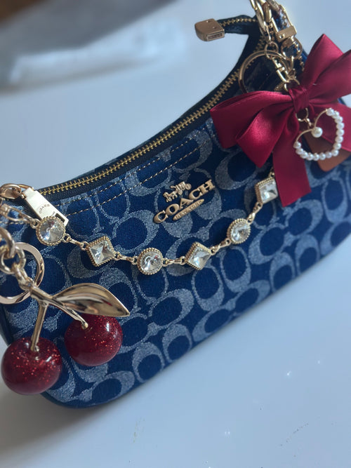 Chain bag gold charm accessories