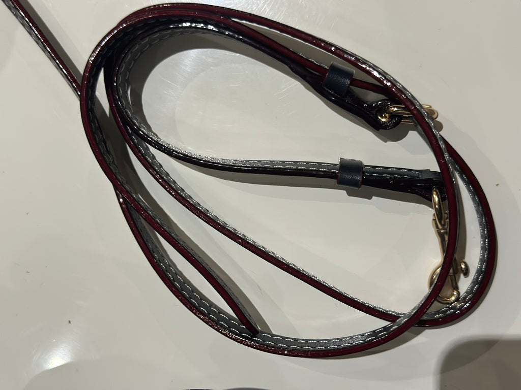 Mini Rowan Satchel in the classic Signature canvas in Denim blue Cross body strap