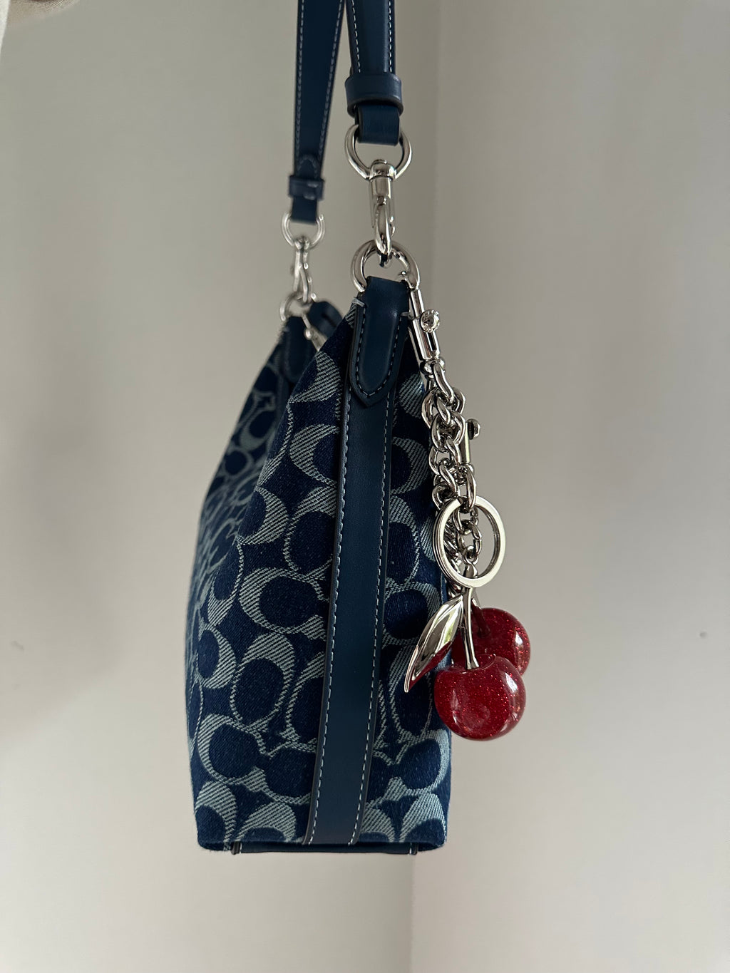 Juliet Shoulder Bag-Denim Jacquard