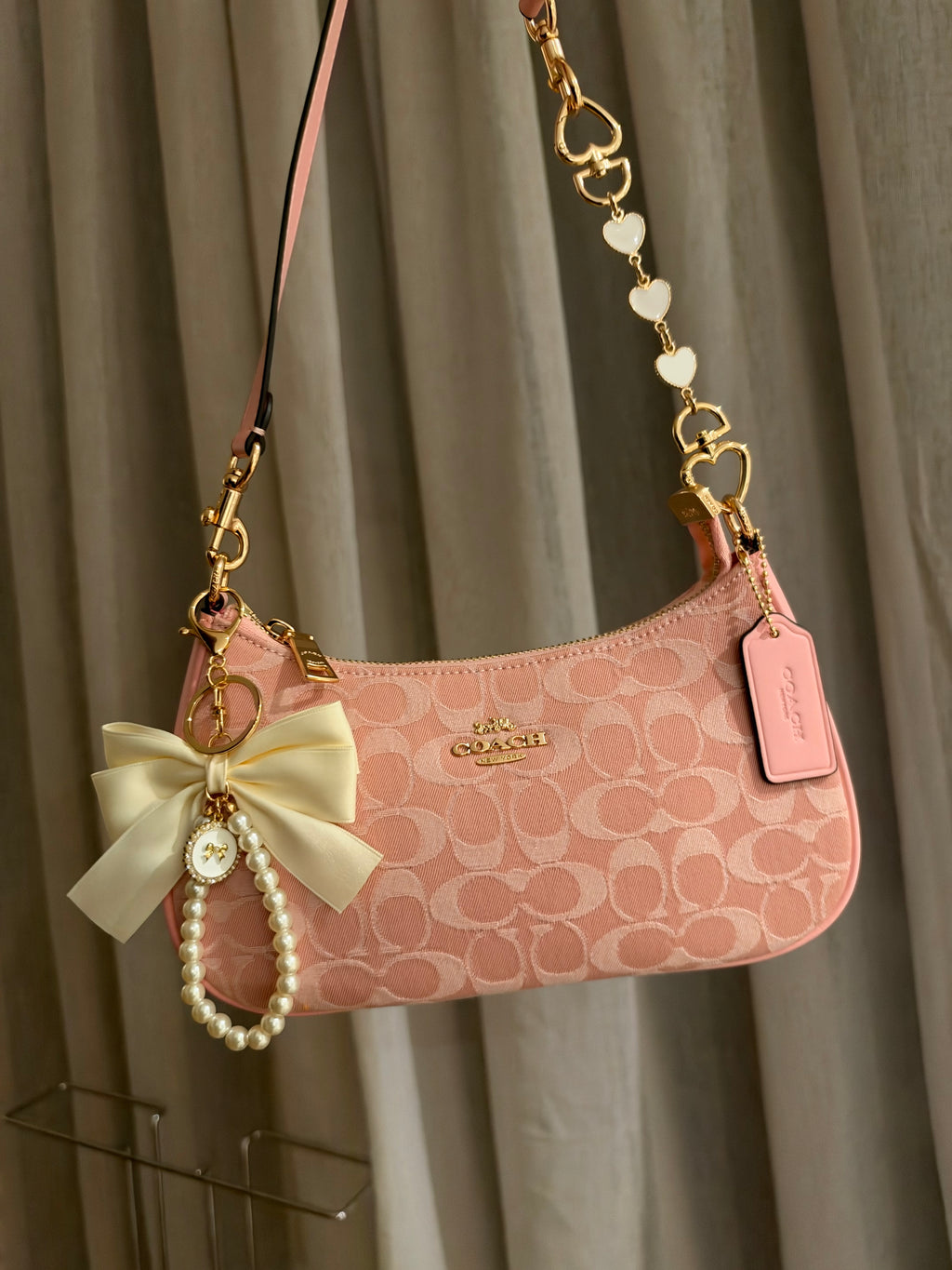 Pink Denim Teri Charmed bag