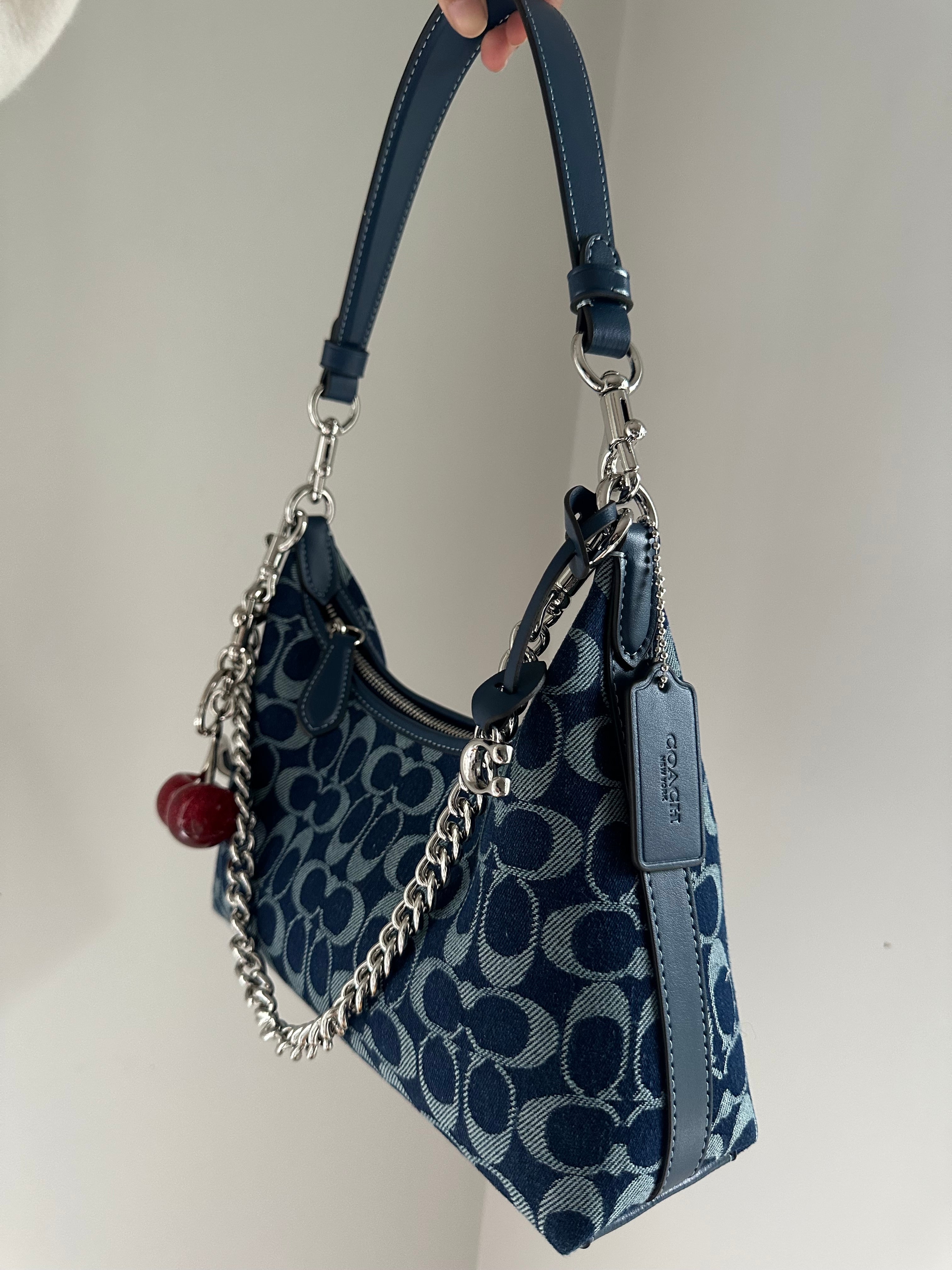 Juliet Shoulder Bag-Denim Jacquard