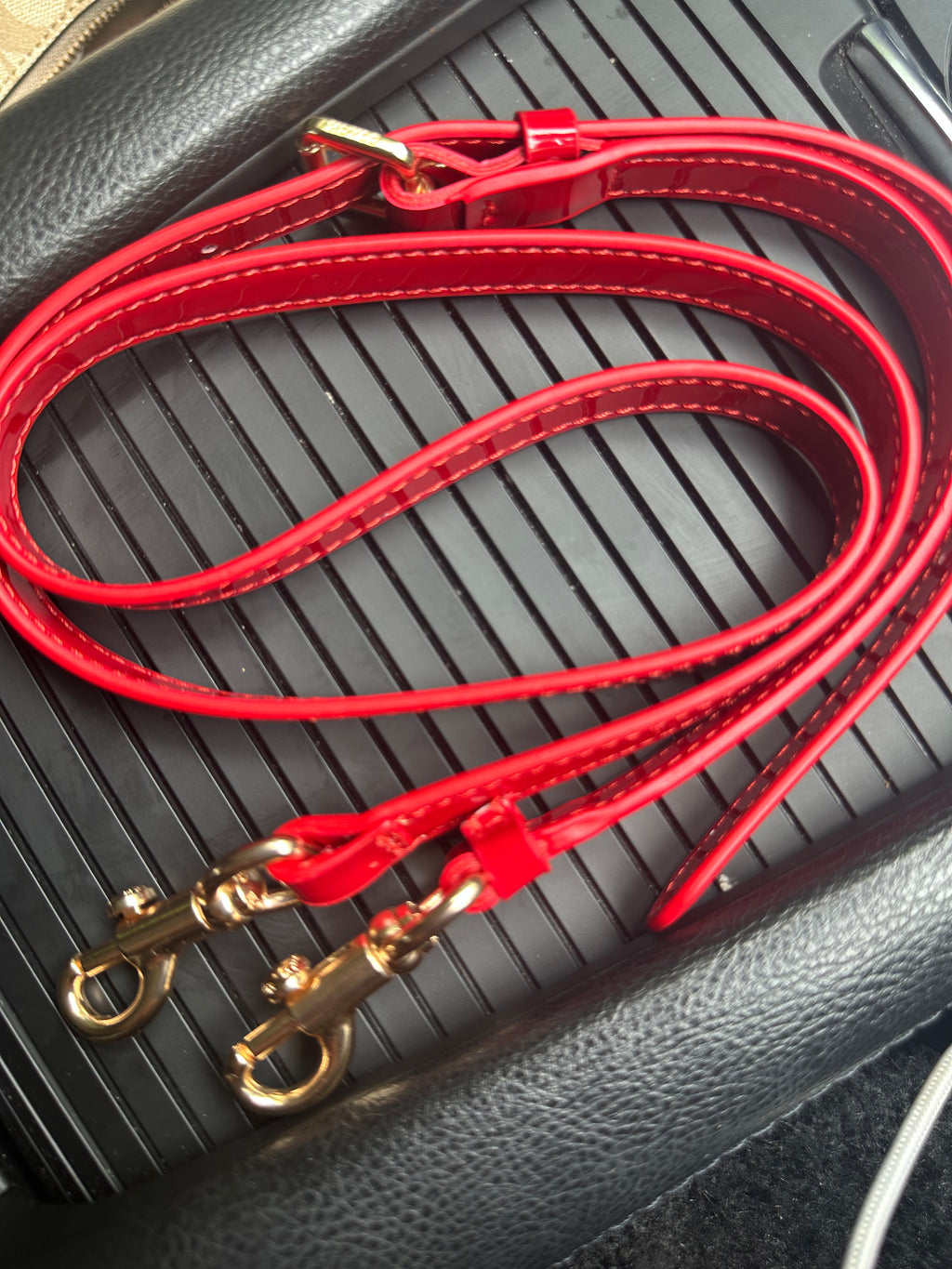 Glossy Red Teri Charmed bag