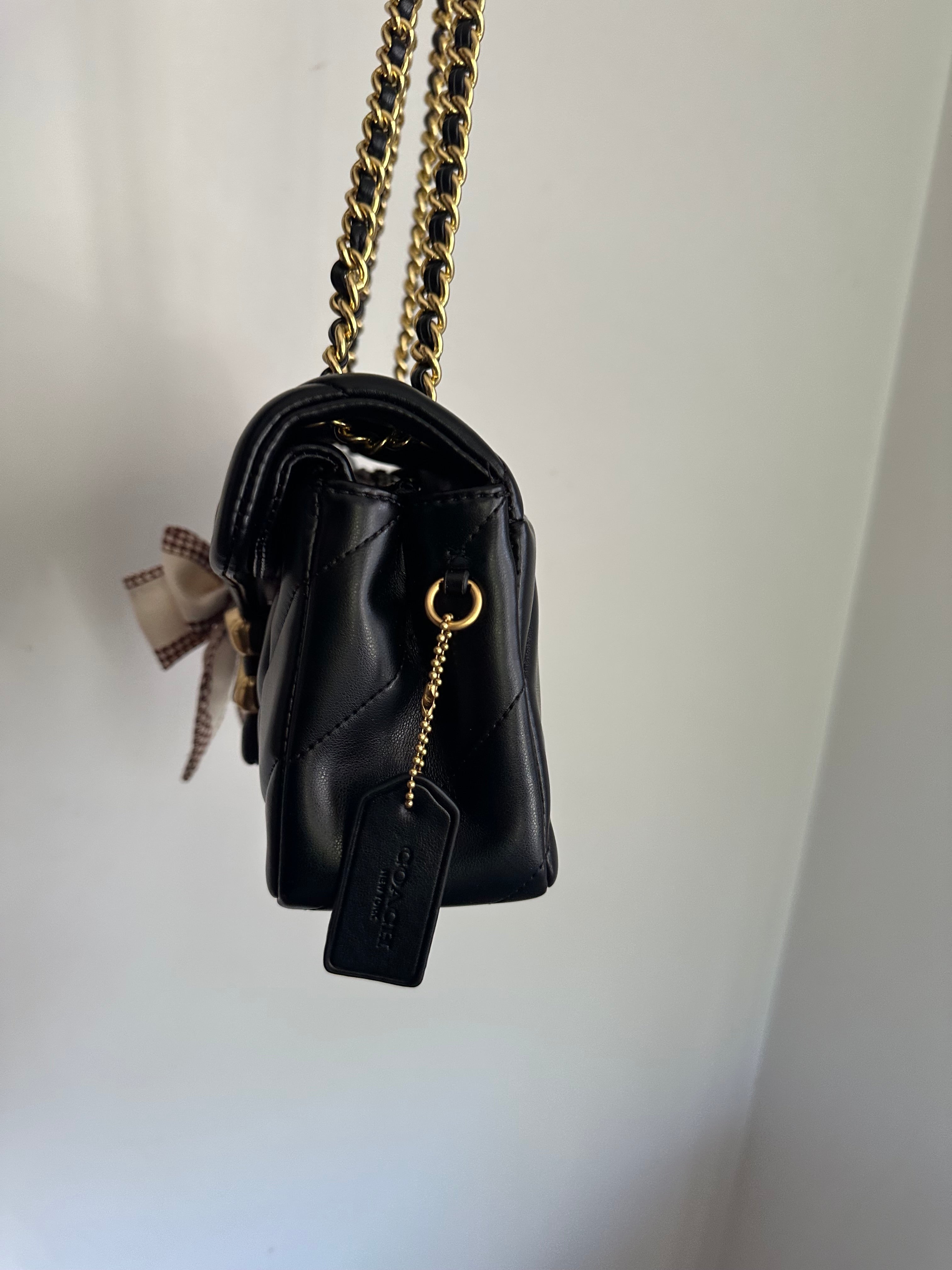 Black leather Tabby 26 Charmed bag