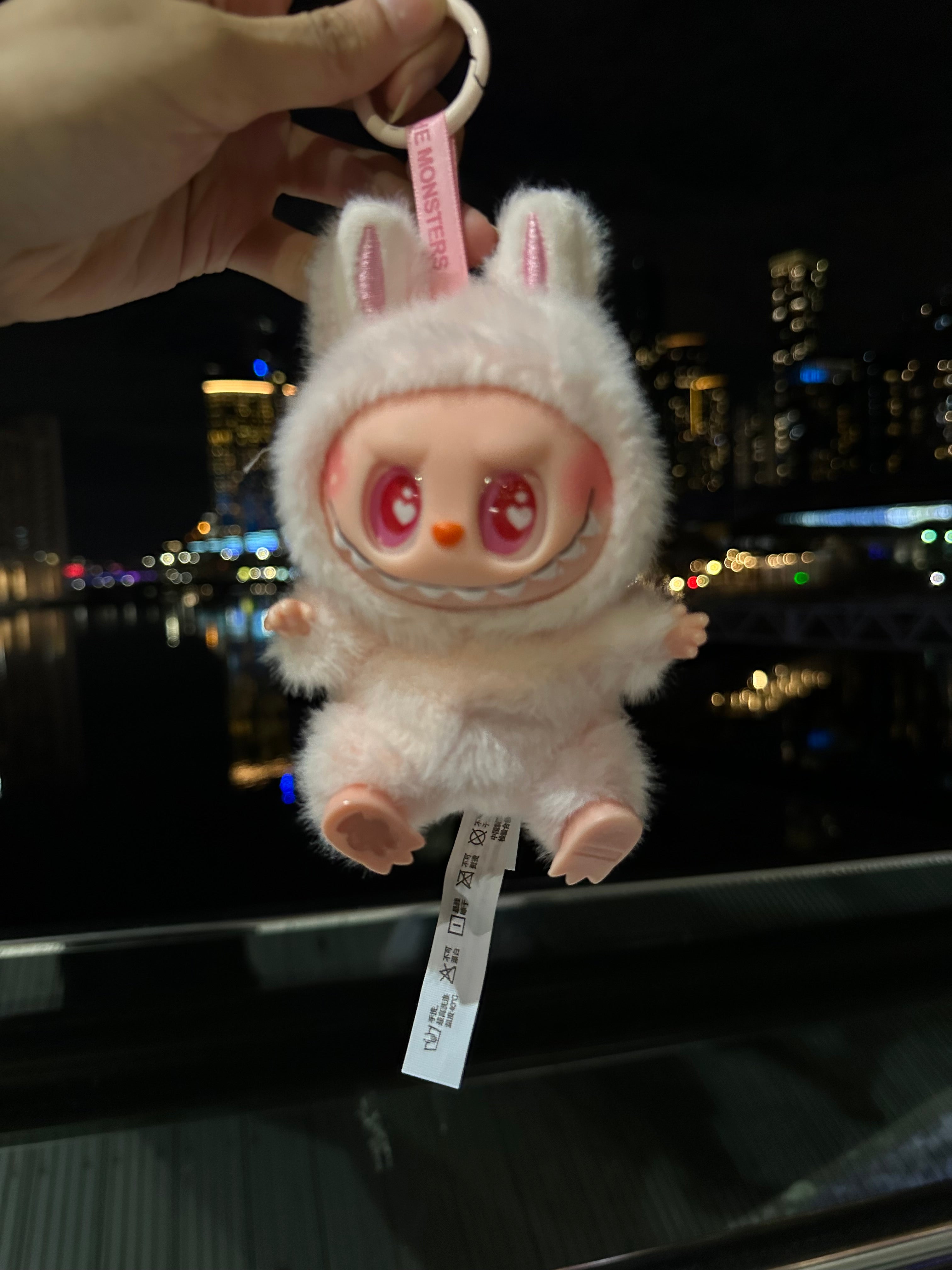 Pink Cute Labubu Plush Charm