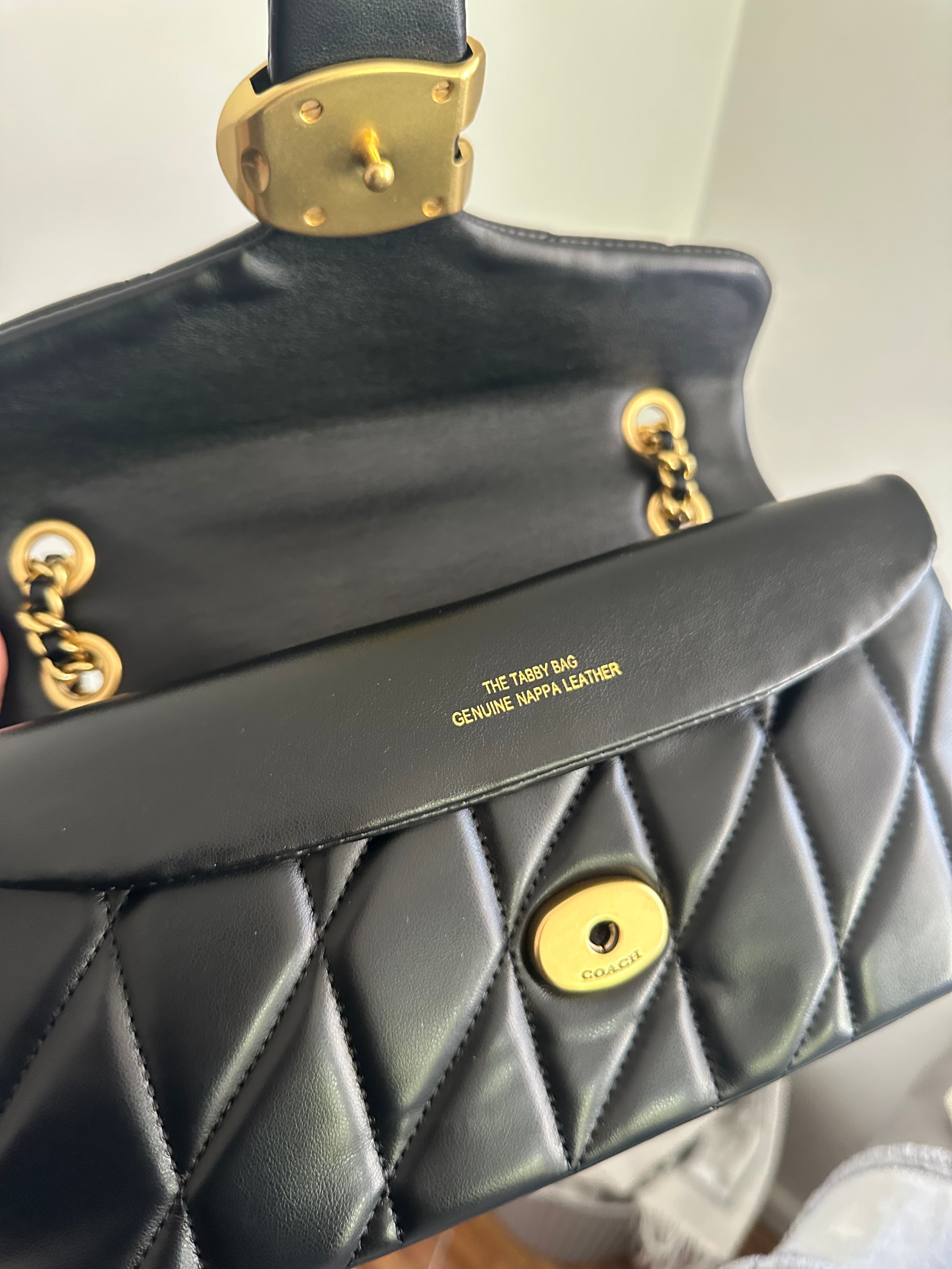 Black leather Tabby 26 Charmed bag