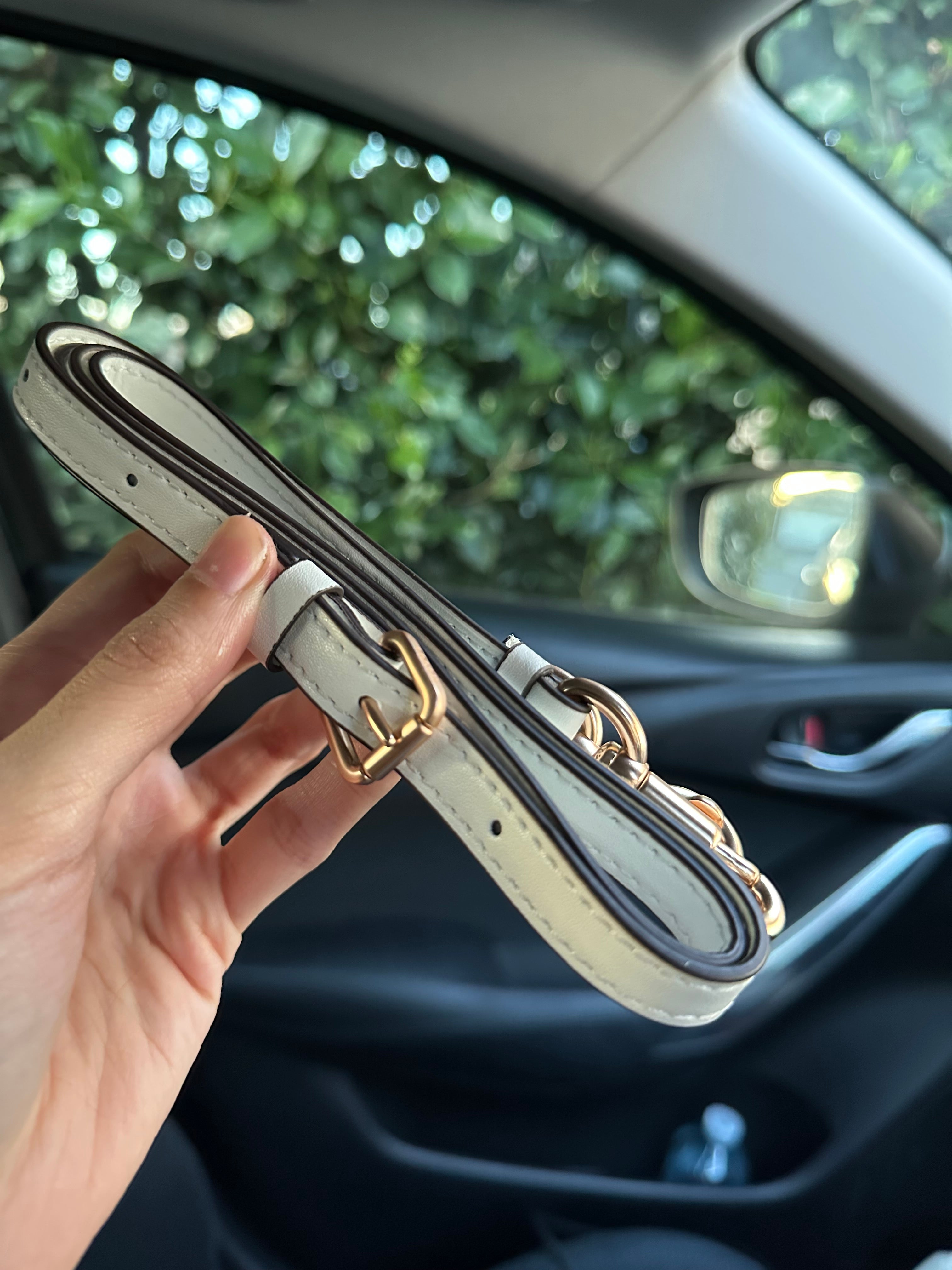 White Beige  Teri Coach Shoulder Handbag