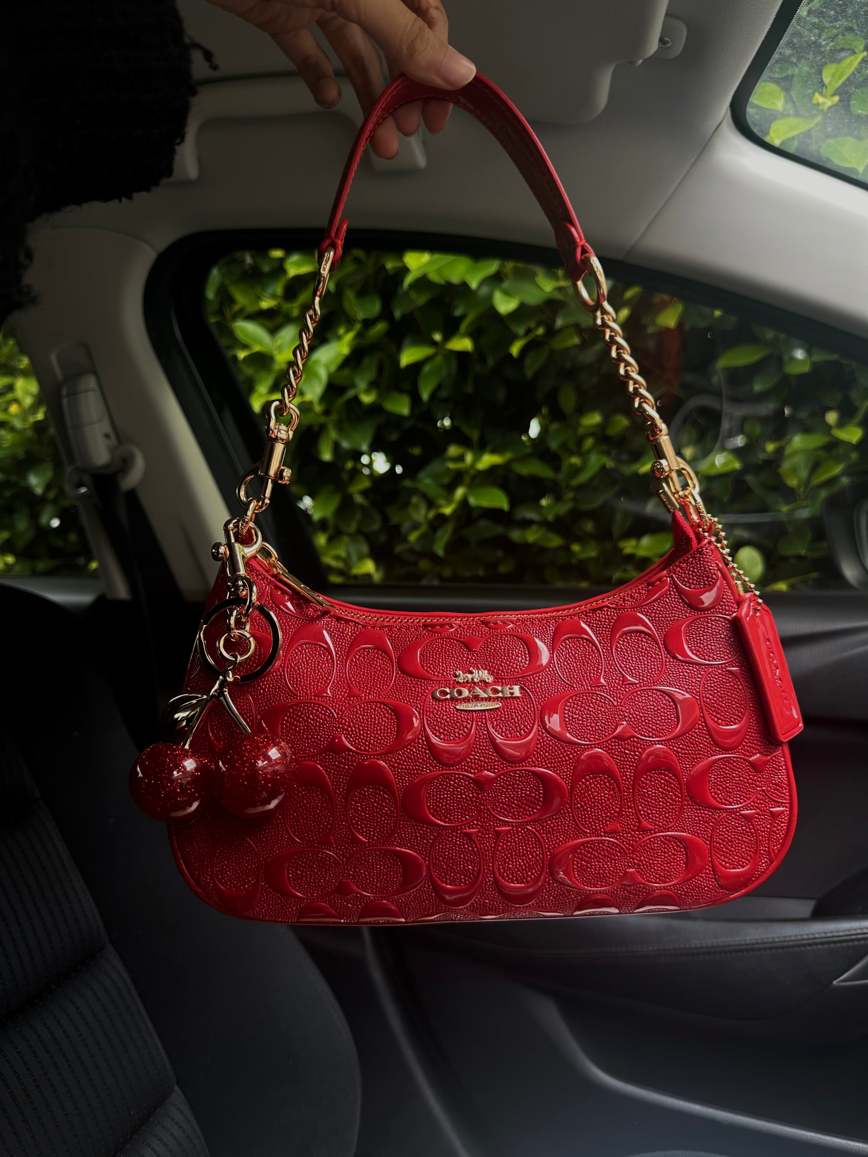 Glossy Red Teri Charmed bag