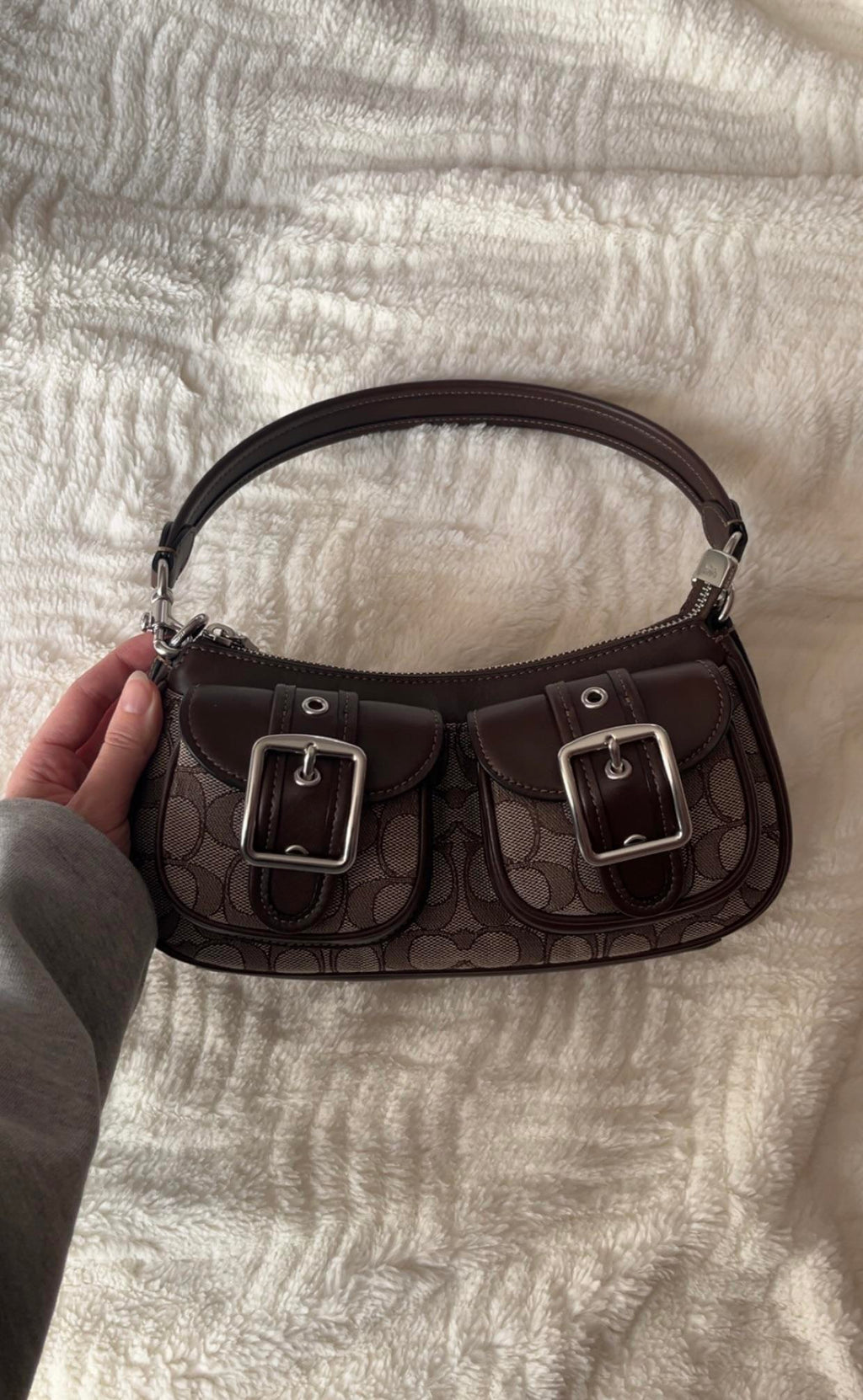 Ashton Brown Baguette Bag 90s Vintage