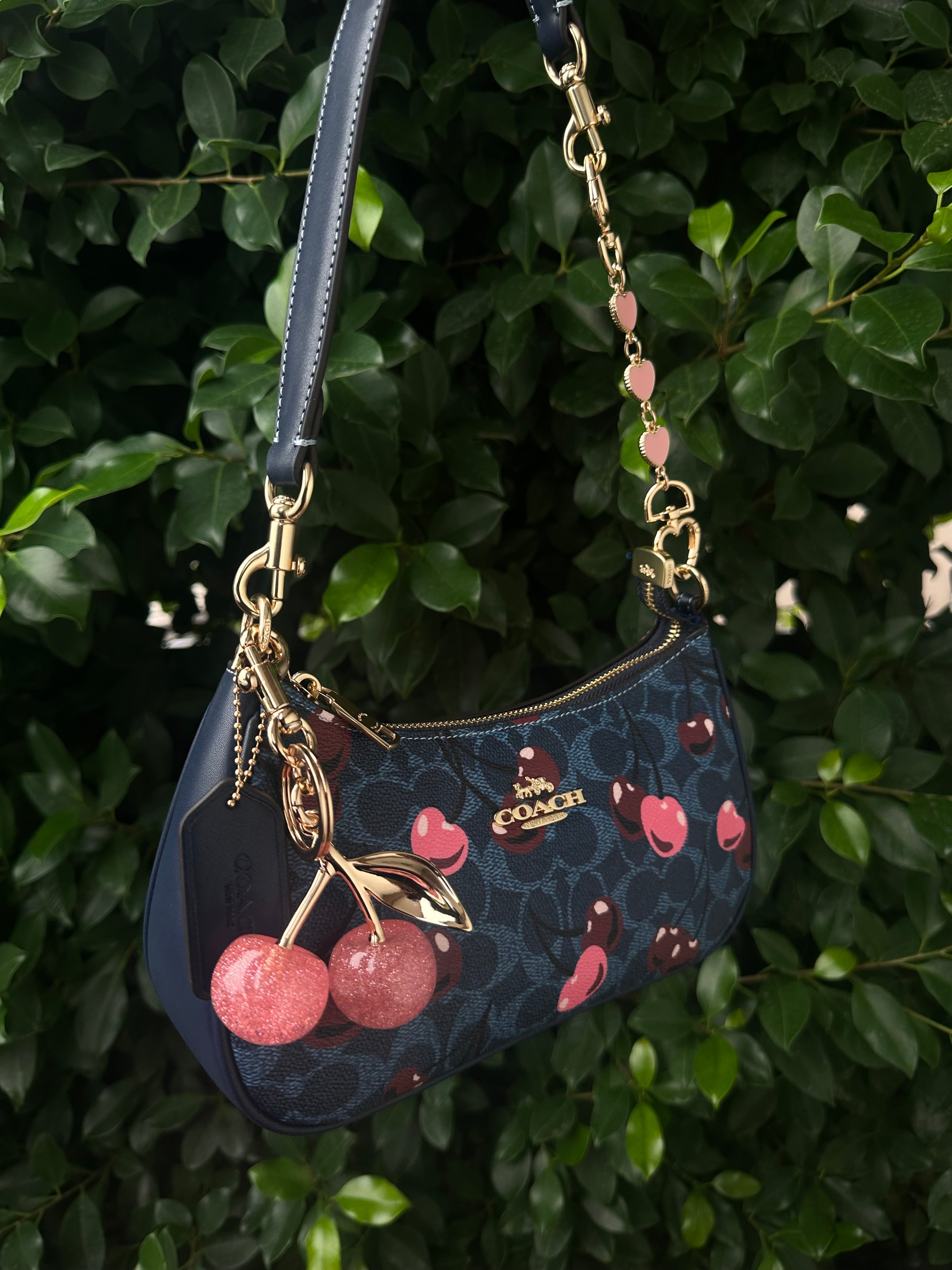 Navy Cherry Teri Charmed bag