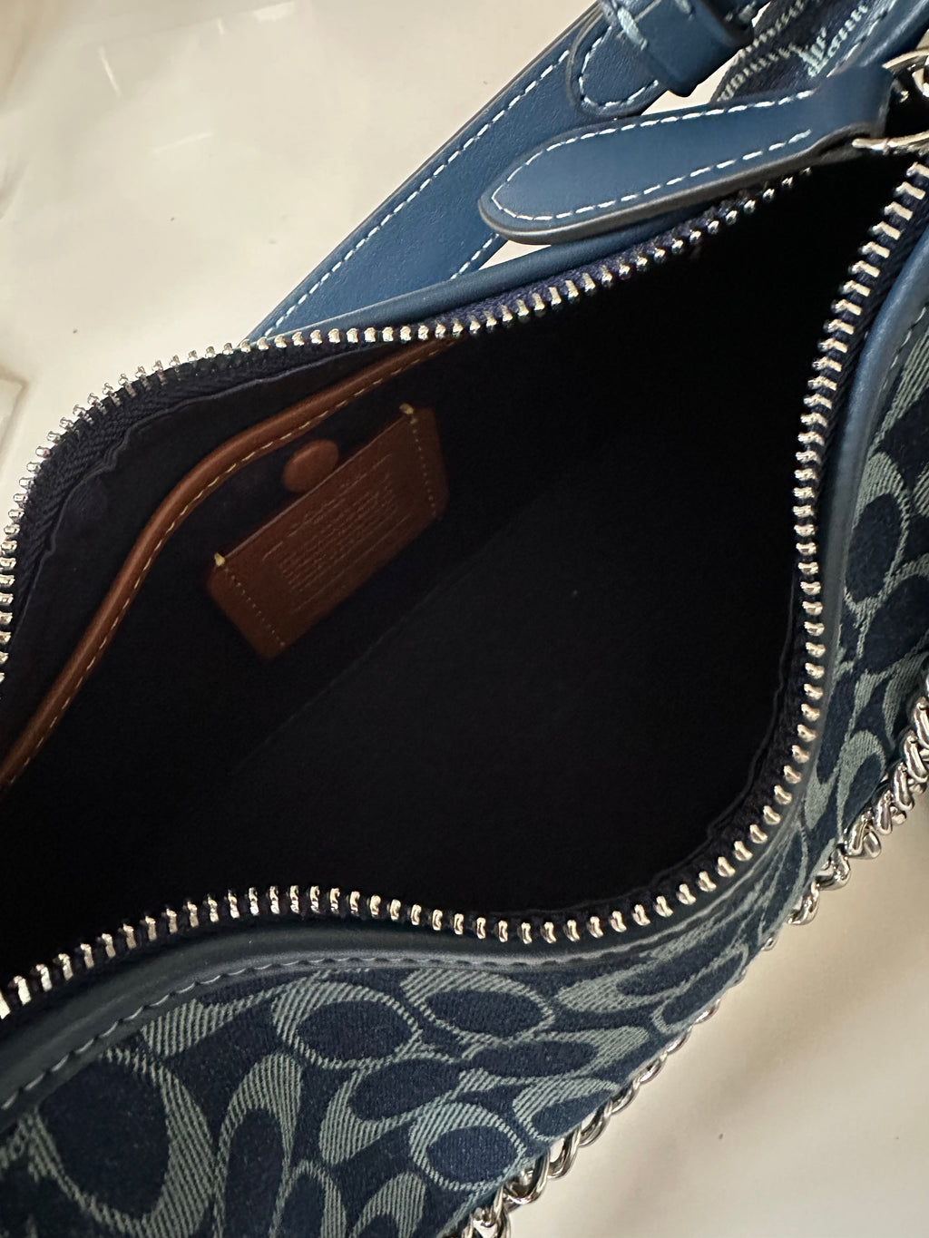 Juliet Shoulder Bag-Denim Jacquard