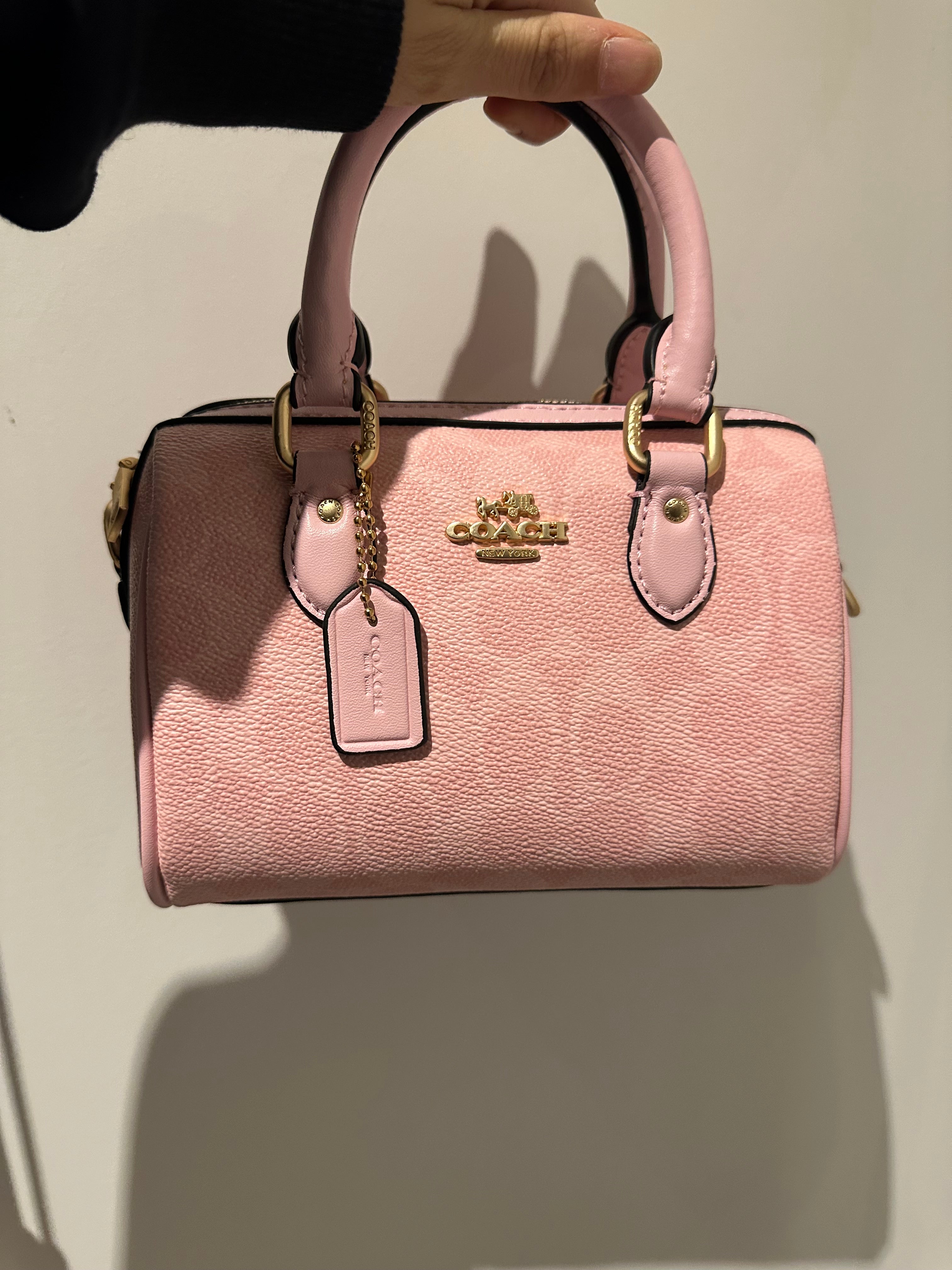 Mini Rowan Satchel Signature Canvas Pink Crossbody Bag