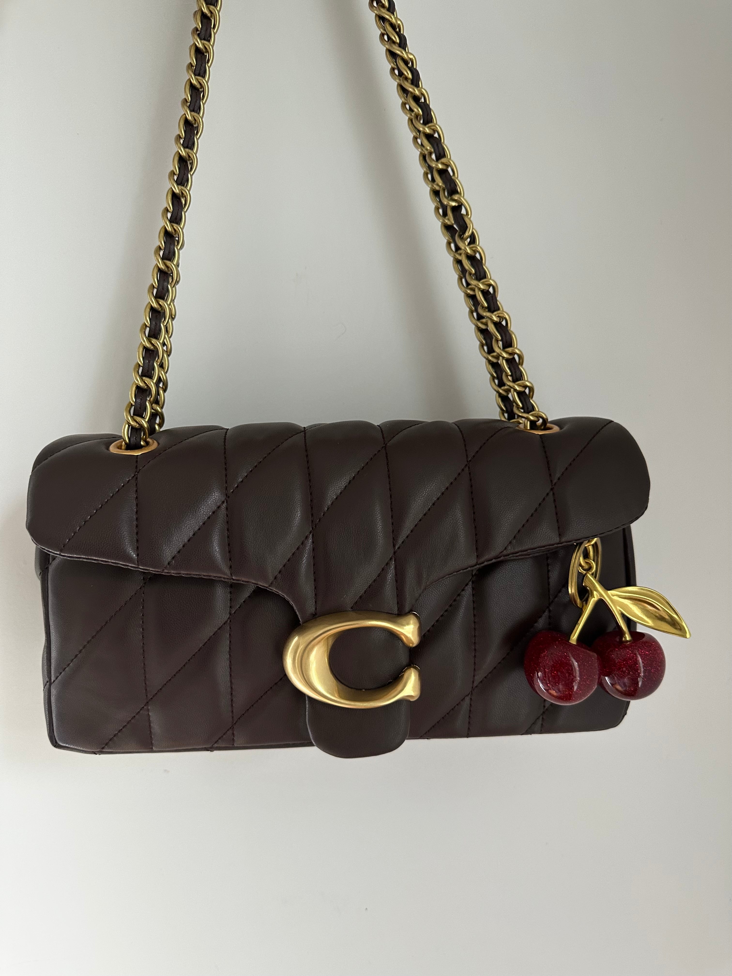 Tabby 26 Chain Shoulder Bag – Chocolate Brown