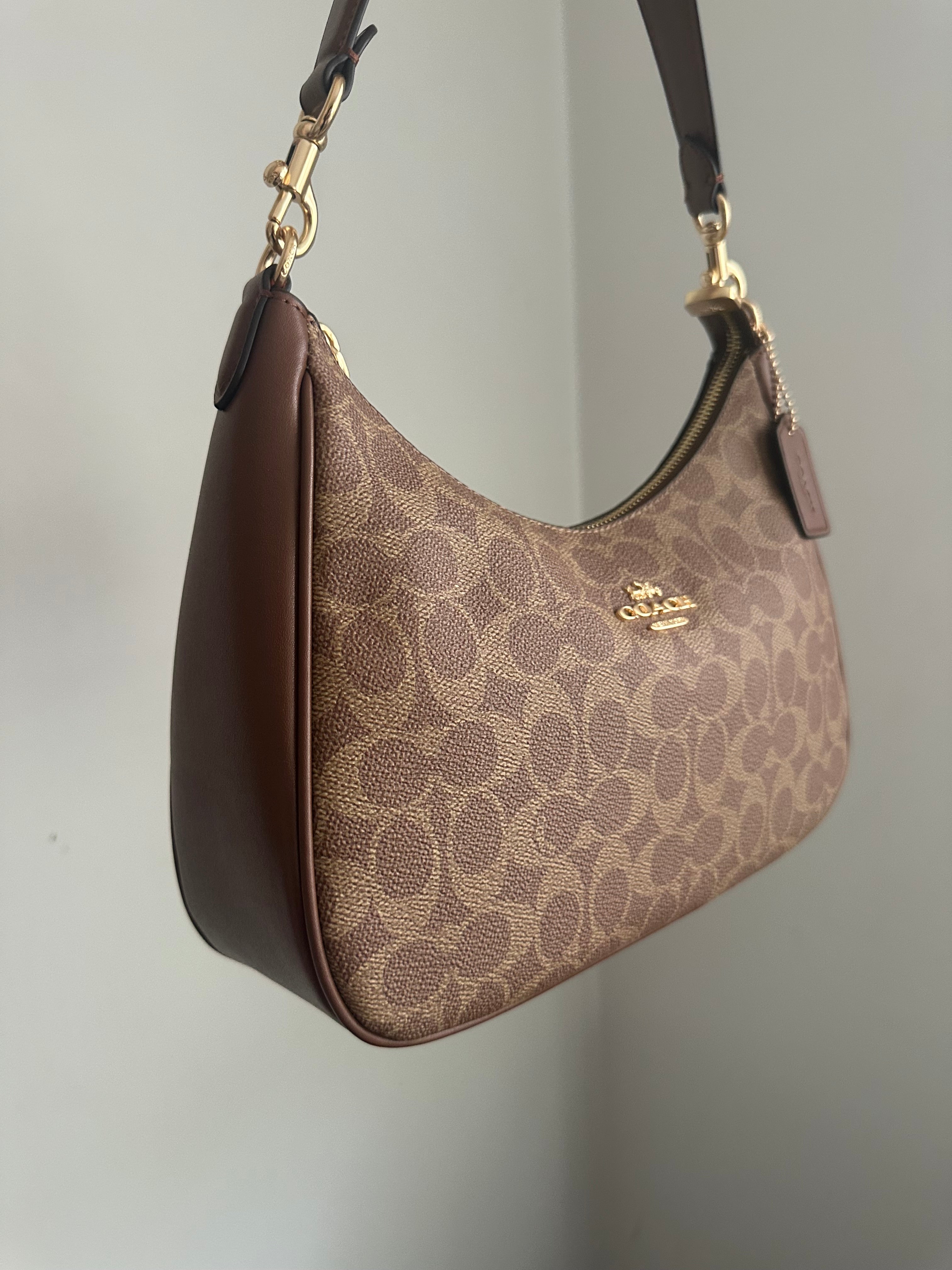 Hobo brown leather Teri Charmed bag