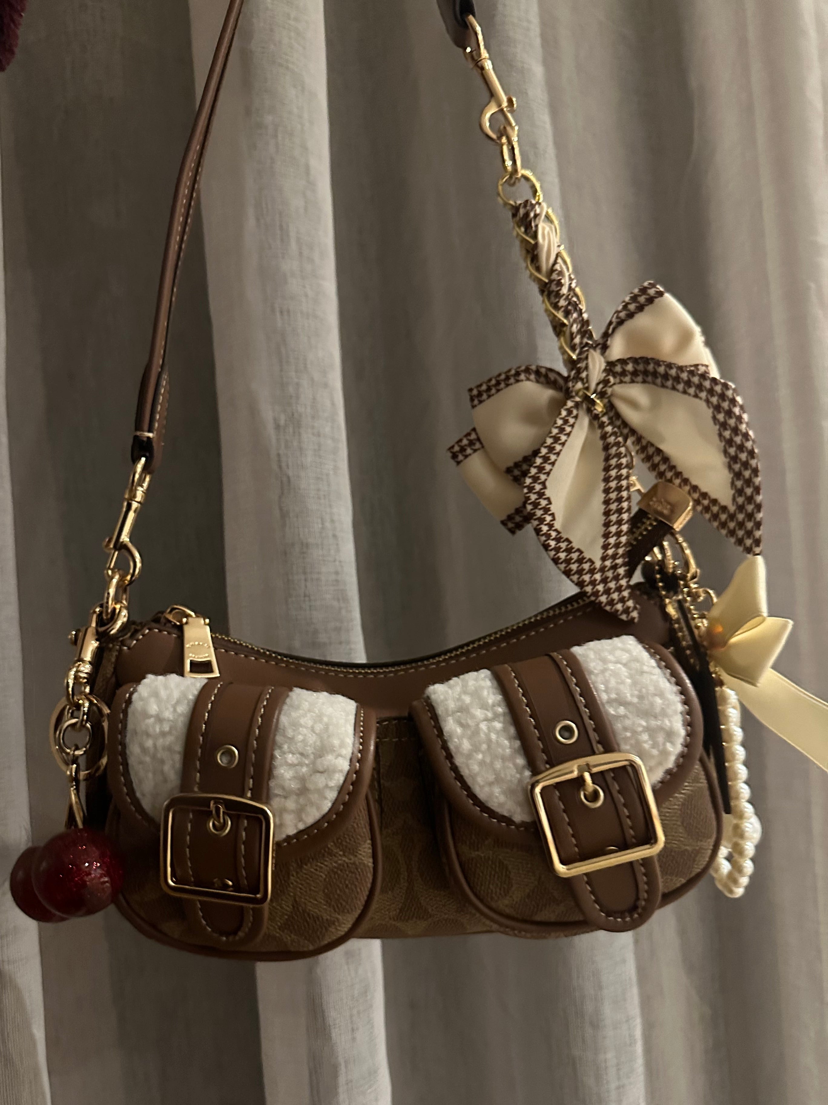 Ashton Shoulder Bag-Denim Brown