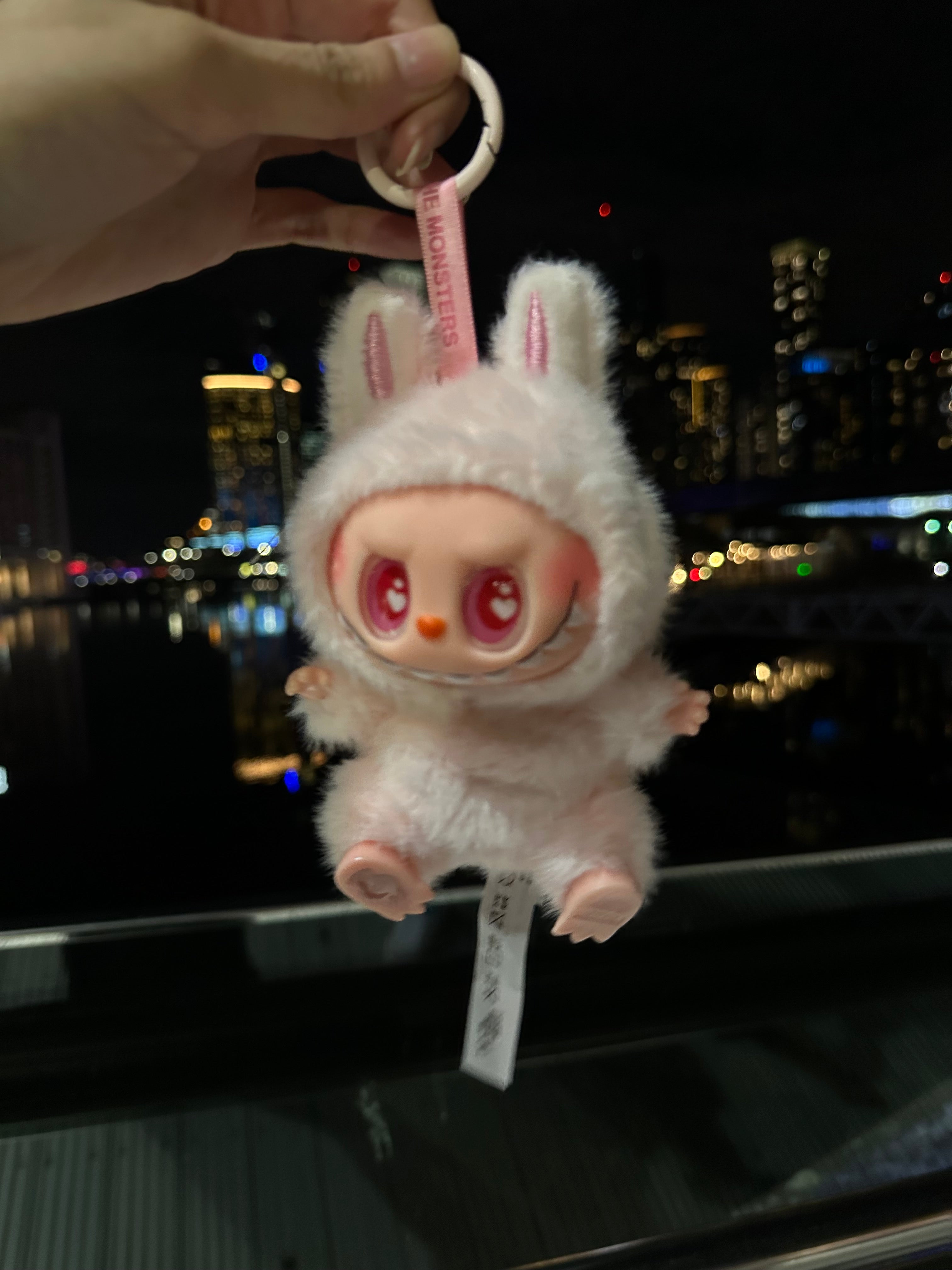 Pink Cute Labubu Plush Charm