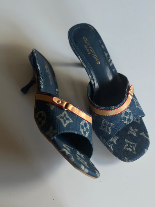 90s Style Denim heels