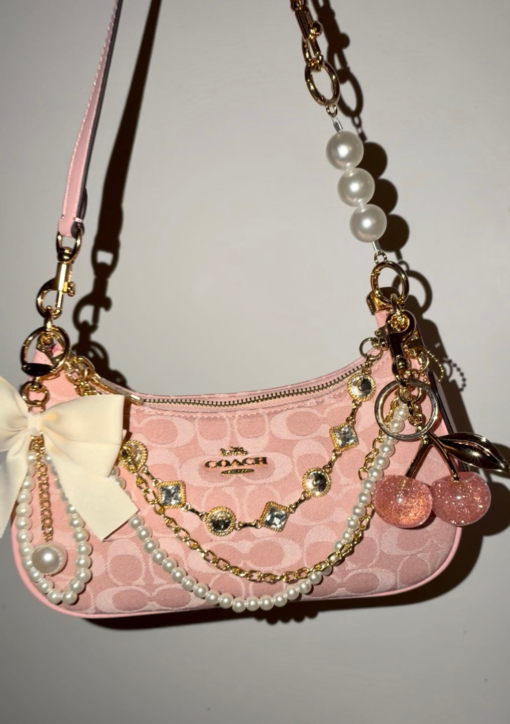 Pink Denim Teri Charmed bag