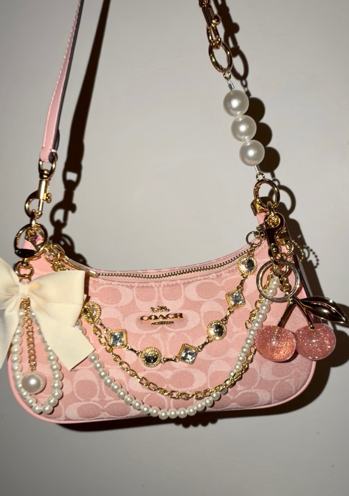 Pink Denim Teri Charmed bag