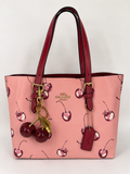 Cherry Tote Coach Shoulder Handbag