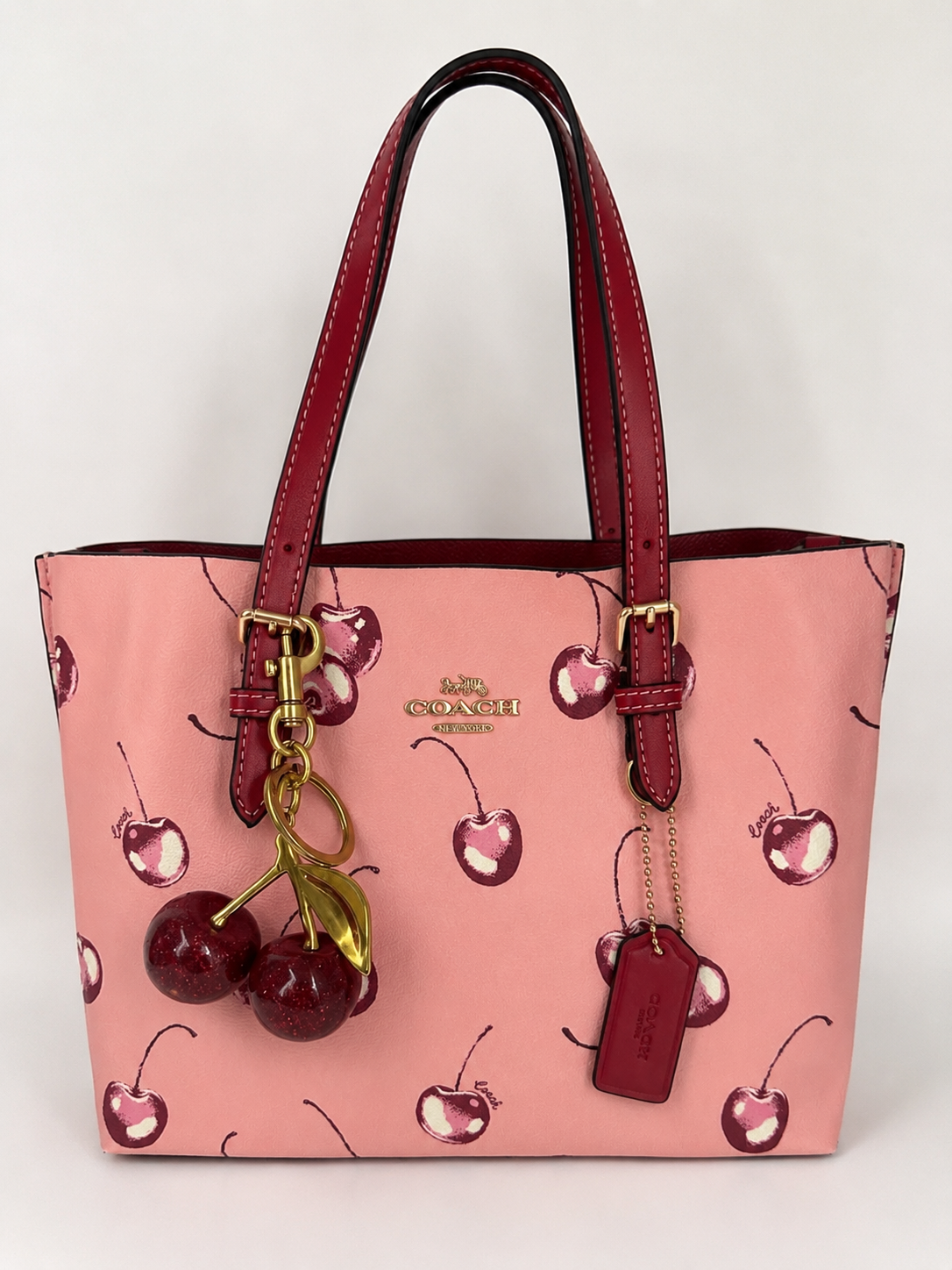 Cherry Tote Coach Shoulder Handbag